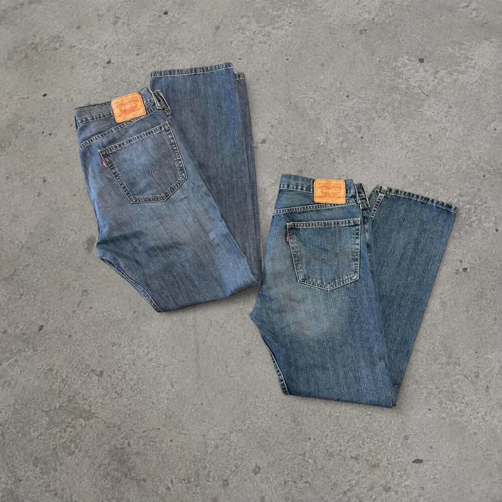 2x Lot Bundle of Levi's 501 blue denim jeans Both Size 36x32